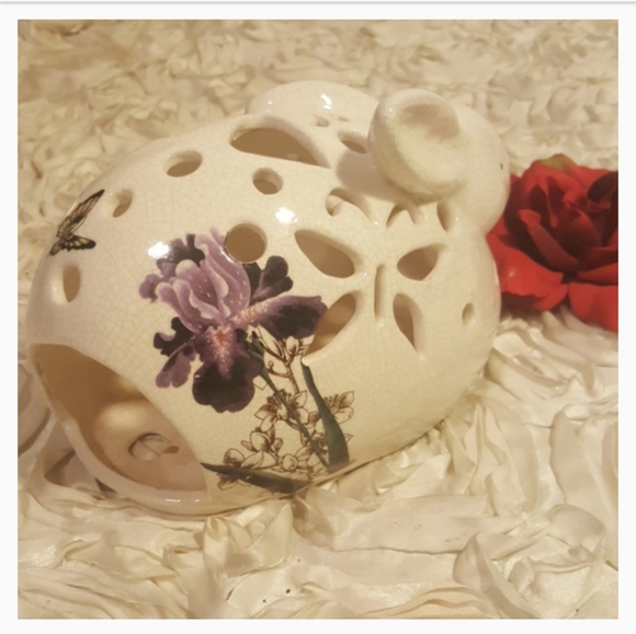 Tea Light Holder Rabbit Decor Ceramic - Picture 3 of 9